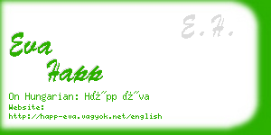 eva happ business card